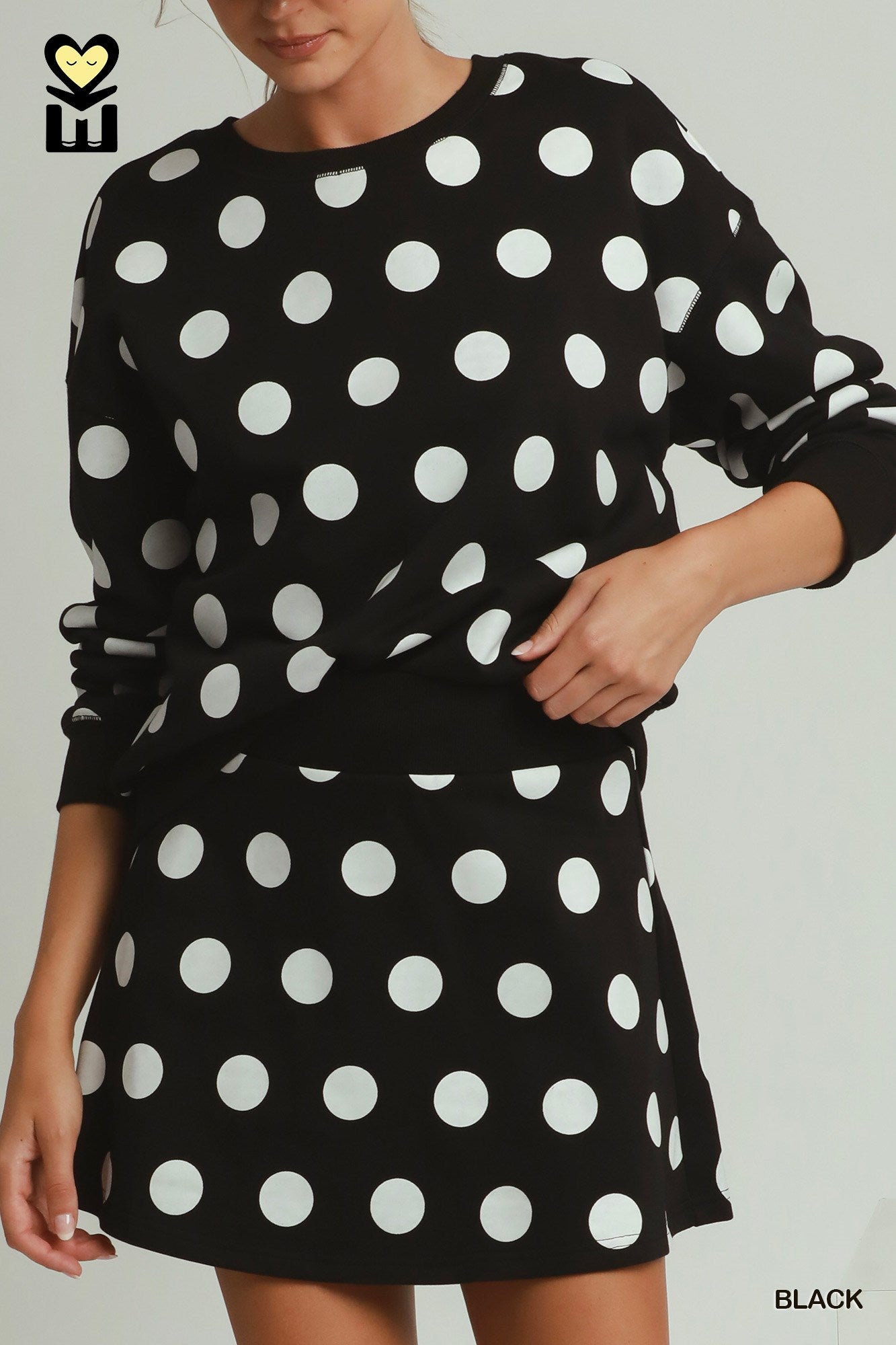 MOHMe by Umgee Polka Dot Sky Pullover
