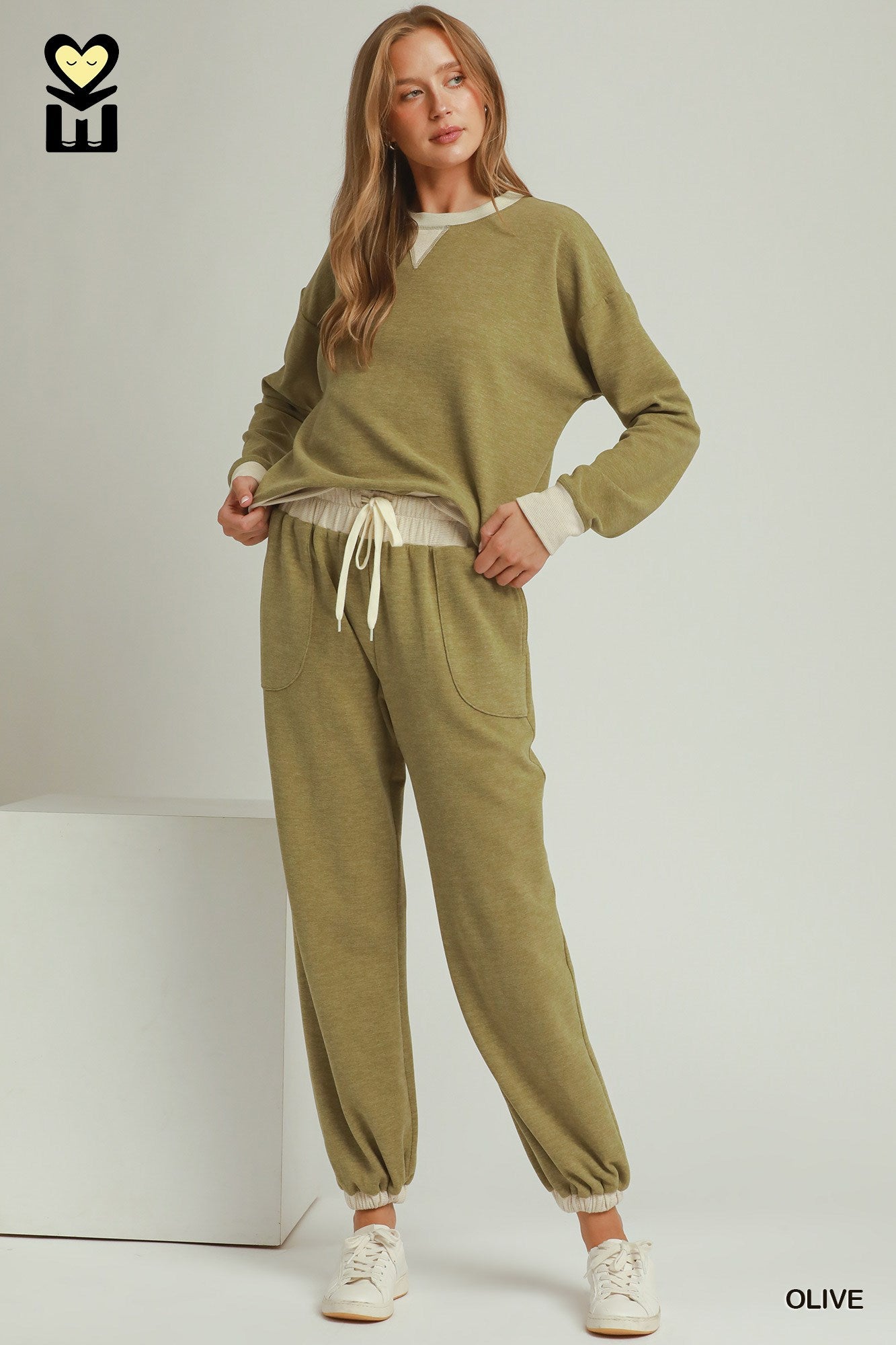 MOHMe by Umgee DreamPlush Fleece Contrast Jogger