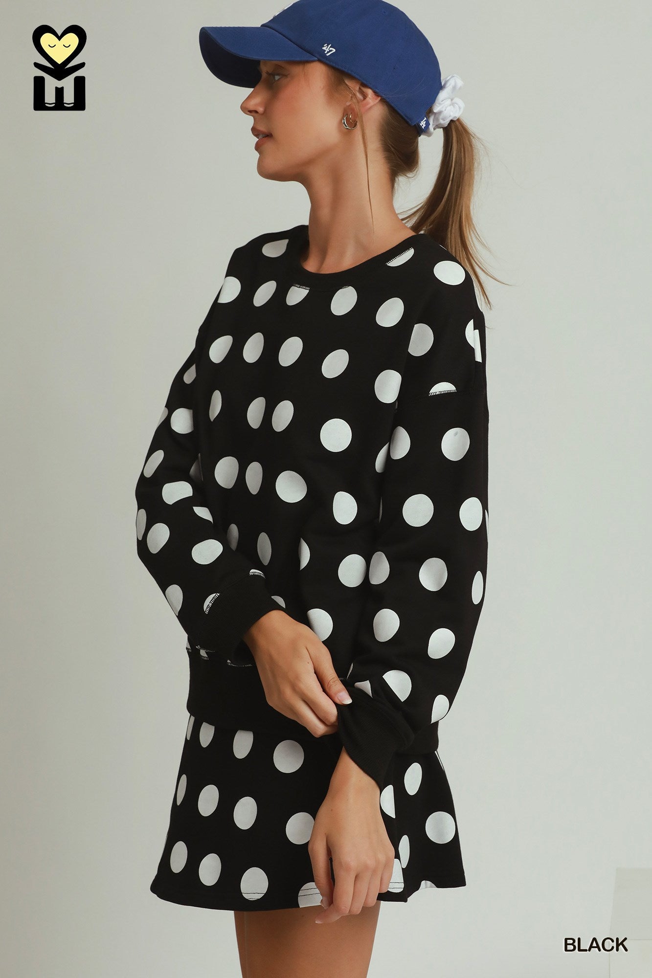 MOHMe by Umgee Polka Dot Sky Pullover