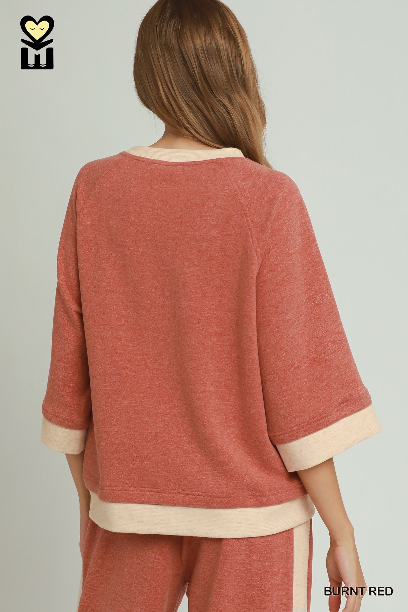 MOHMe by Umgee DreamPlush Contrast Raglan Sleeve Top