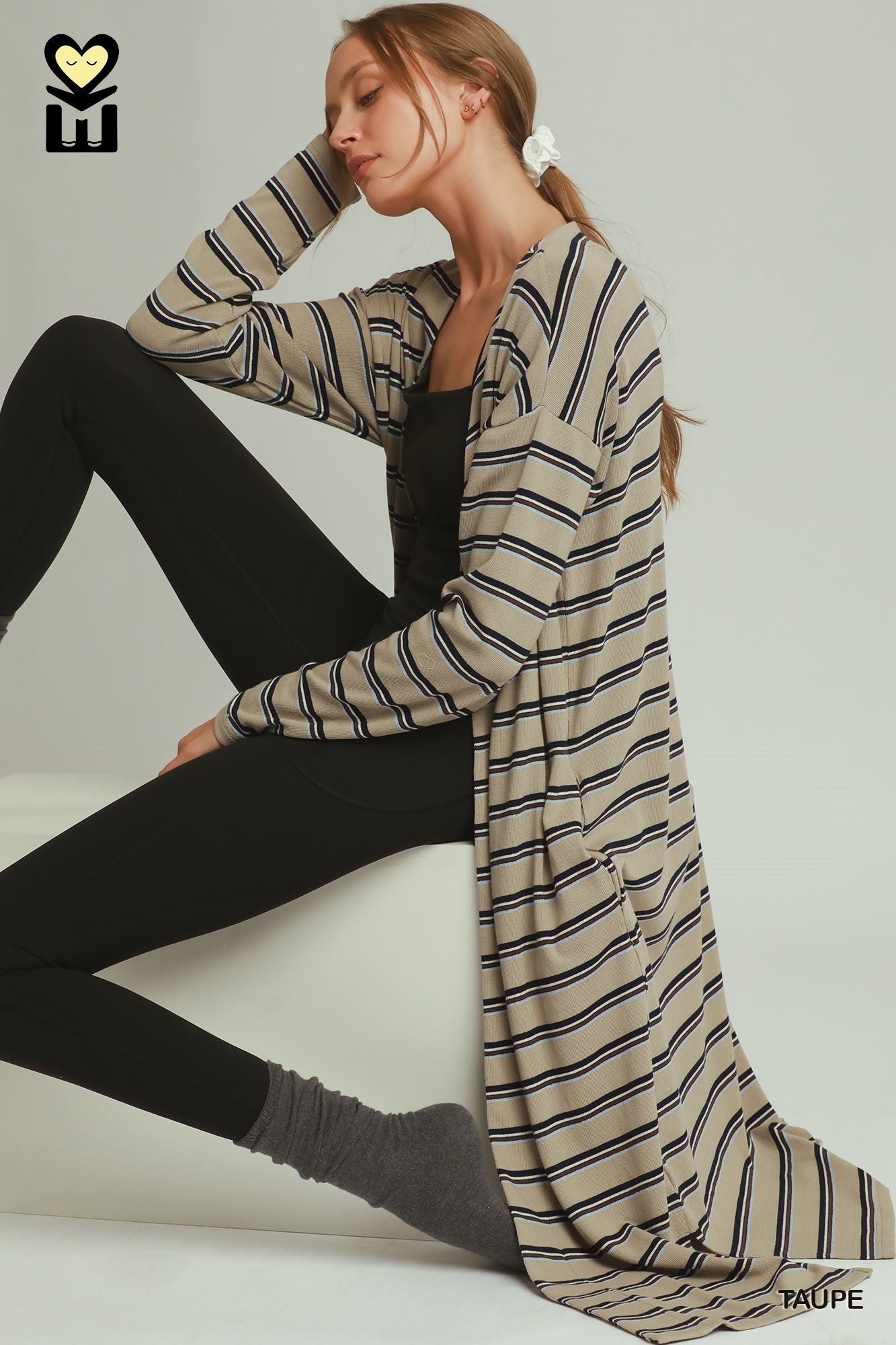 MOHMe by Umgee Stripe Long Cardigan