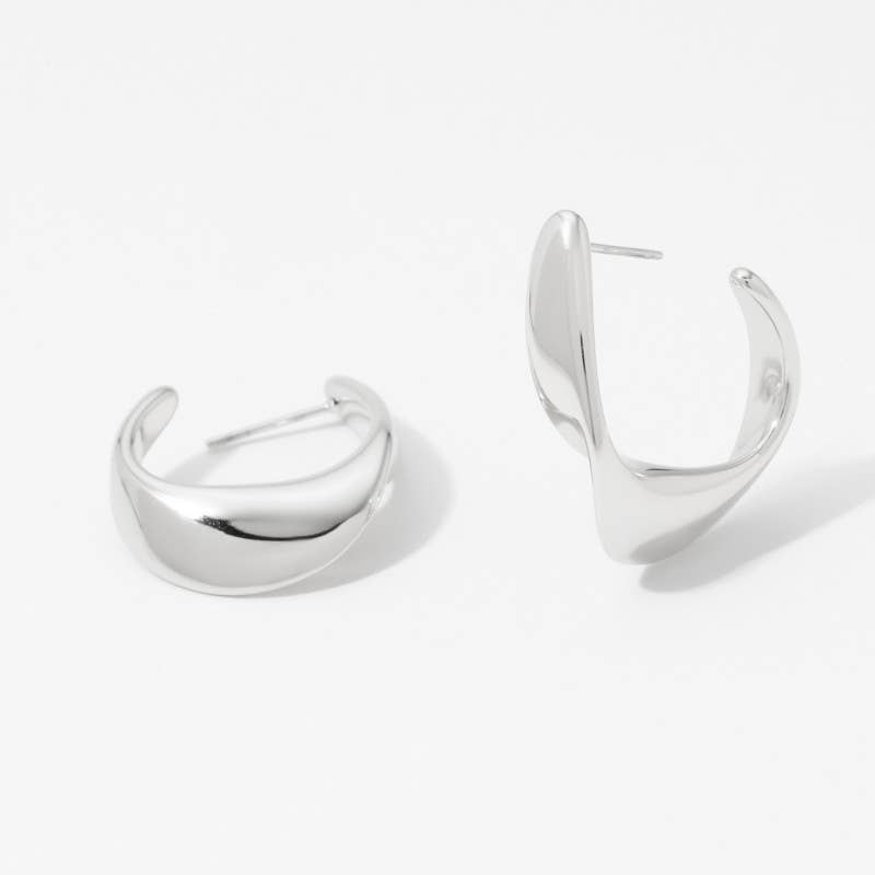 18K STAINLESS STEEL WATERPROOF TARNISH FREE HOOPS | 40E498
