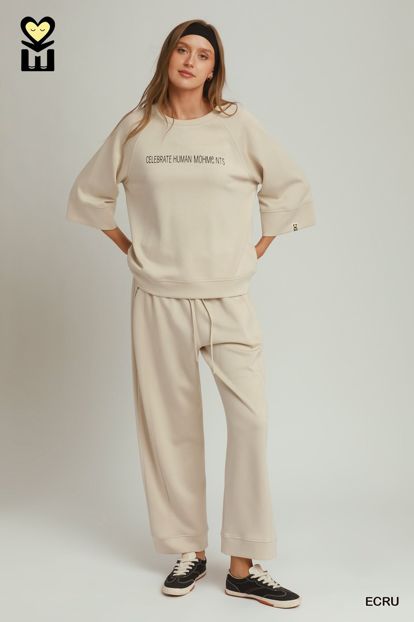 MOHMe by Umgee LUKEKNIT, Ragland Sleeve Top & Drawstring Pants