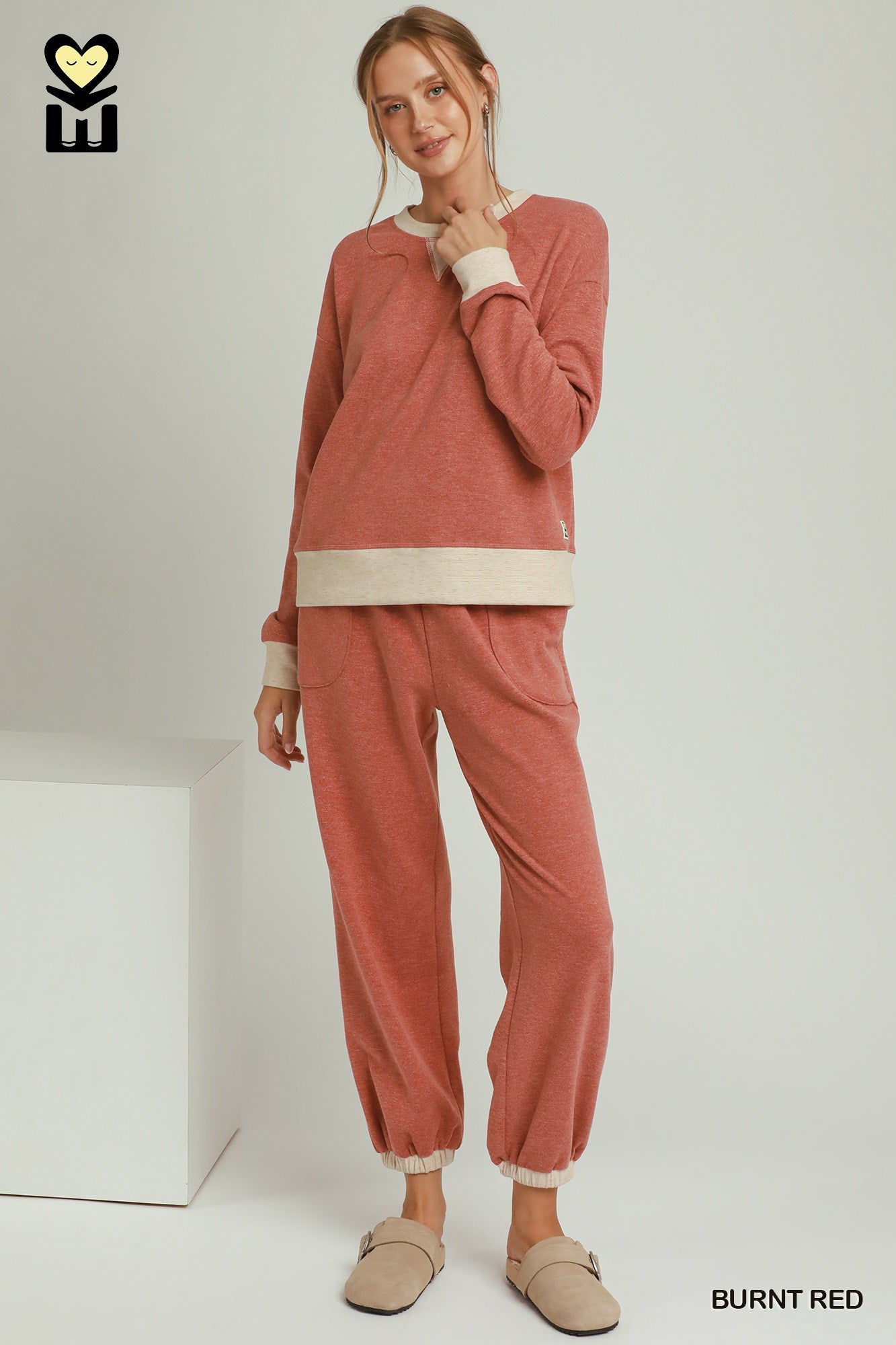 MOHMe by Umgee DreamPlush Fleece Contrast Jogger
