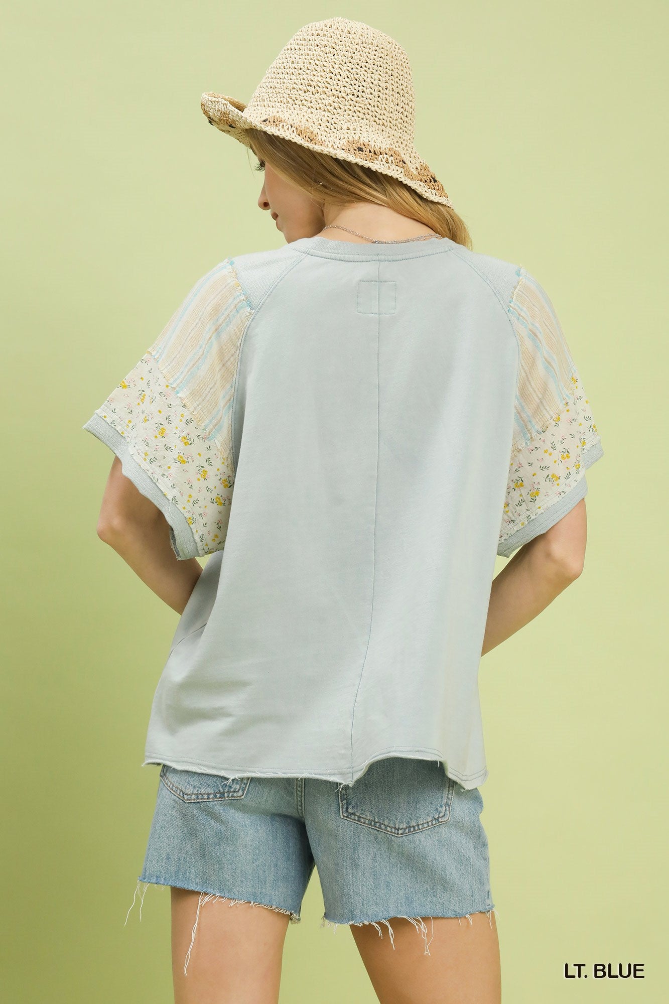 Umgee French Terry Short Sleeve Top