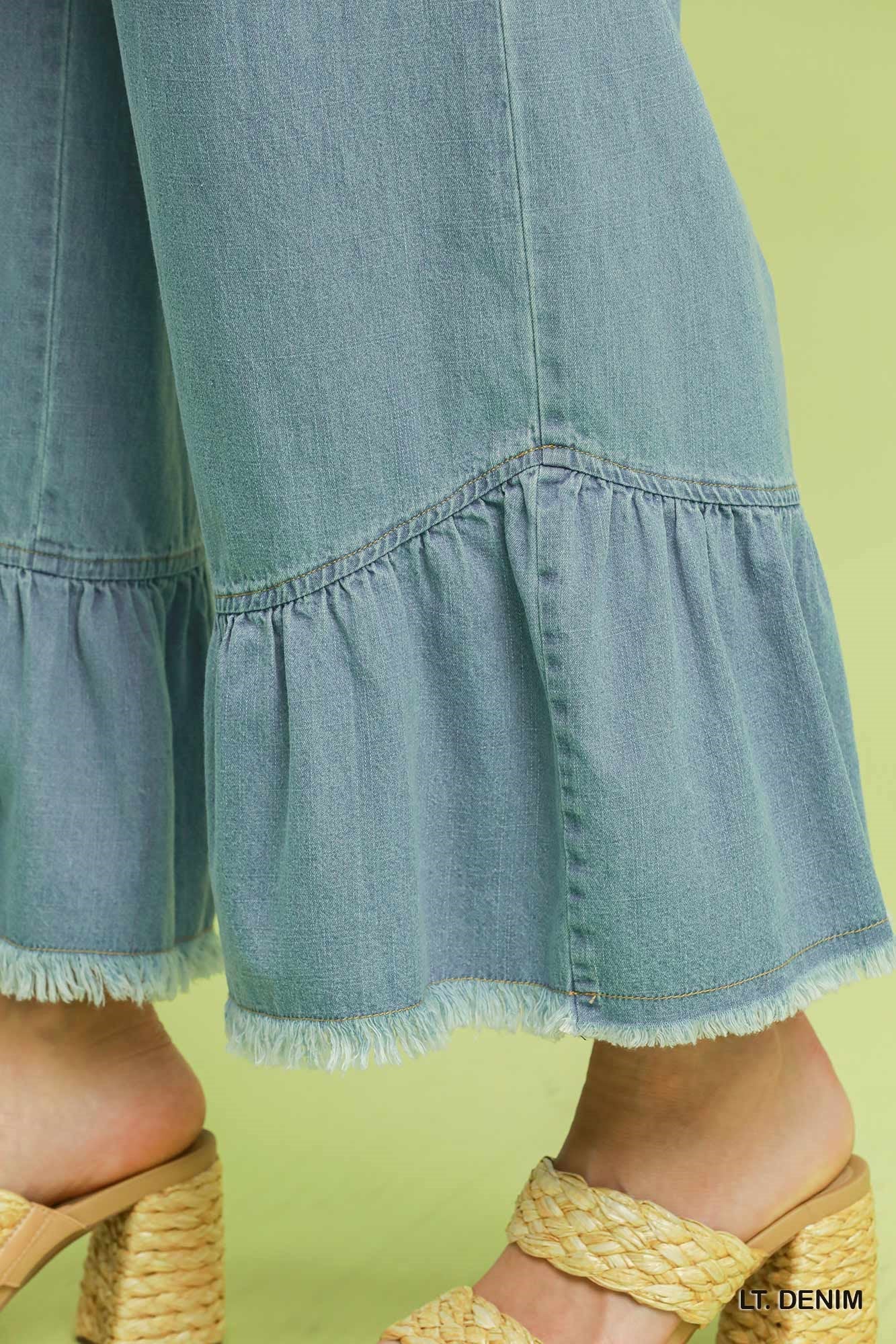 Umgee Denim Wide Leg Pants