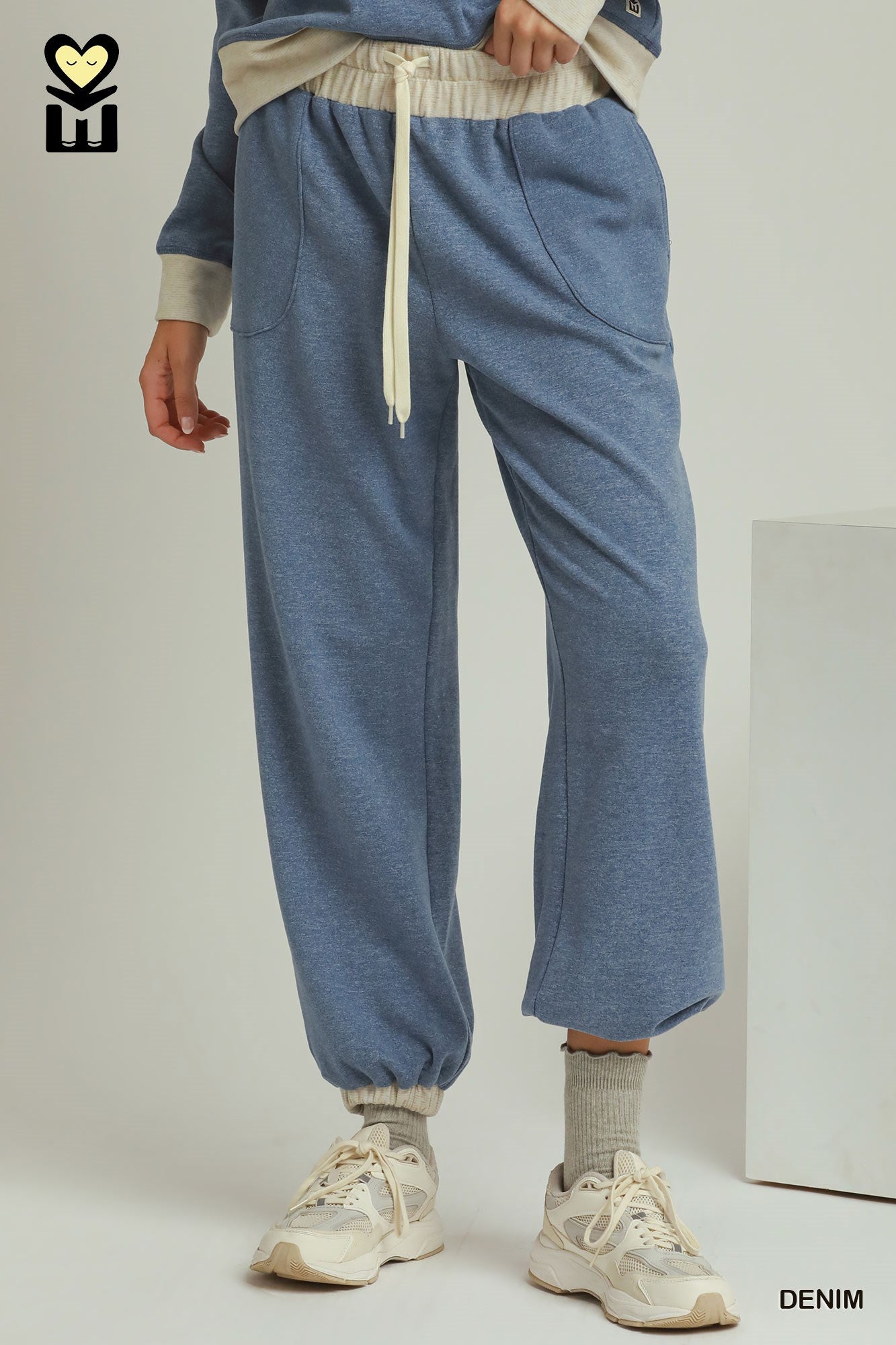 MOHMe by Umgee DreamPlush Fleece Contrast Jogger