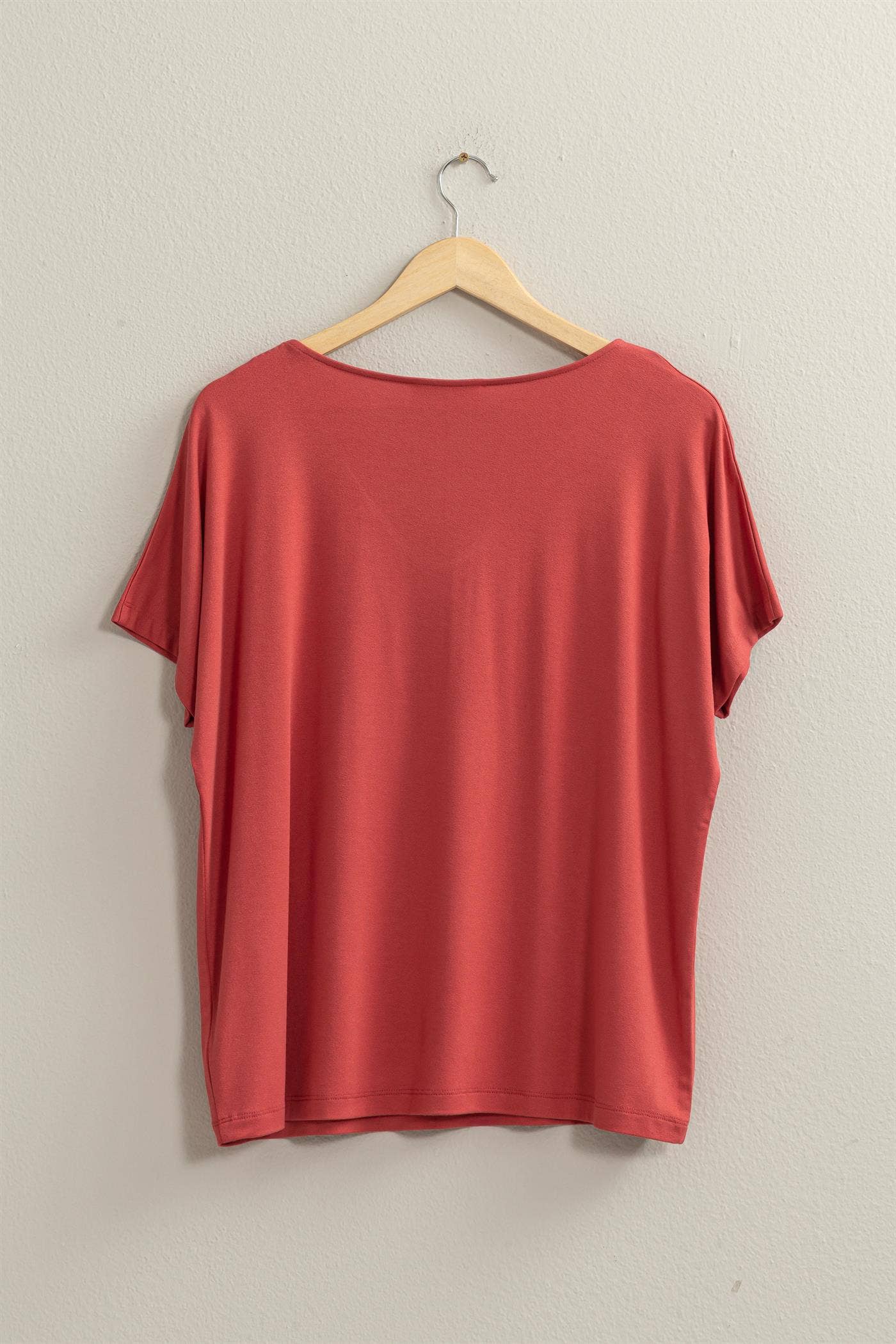 V Neck Dolman Short Sleeve Top