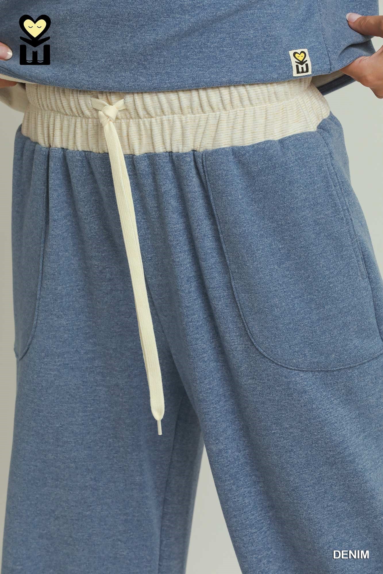 MOHMe by Umgee DreamPlush Fleece Contrast Jogger