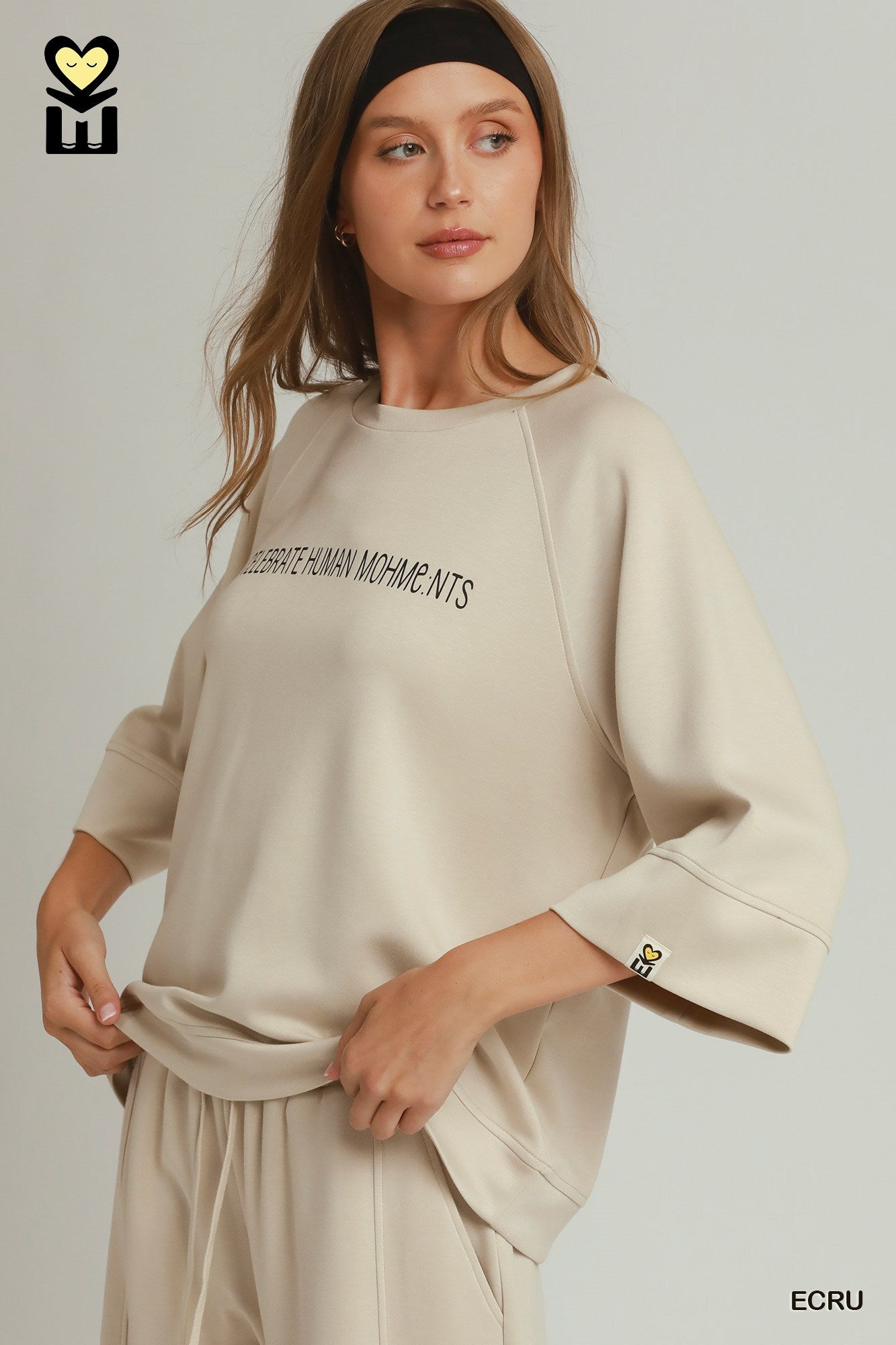 MOHMe by Umgee LUKEKNIT, Ragland Sleeve Top & Drawstring Pants