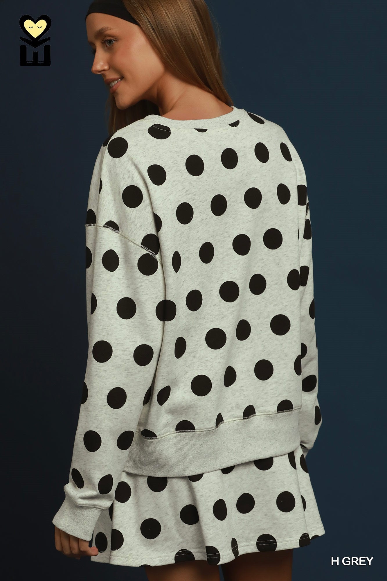 MOHMe by Umgee Polka Dot Sky Pullover