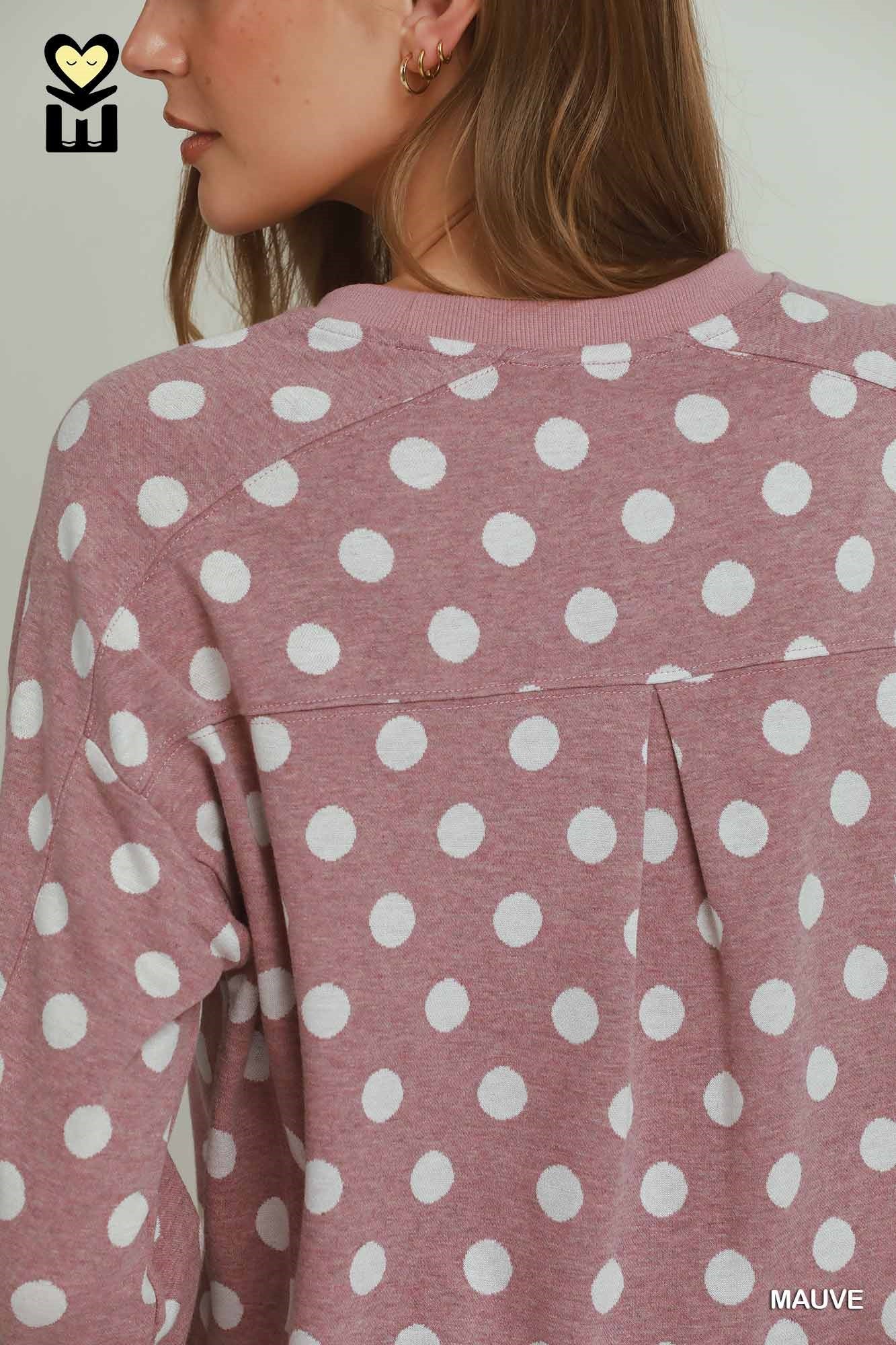 MOHMe by Umgee Polka Dot Pullover