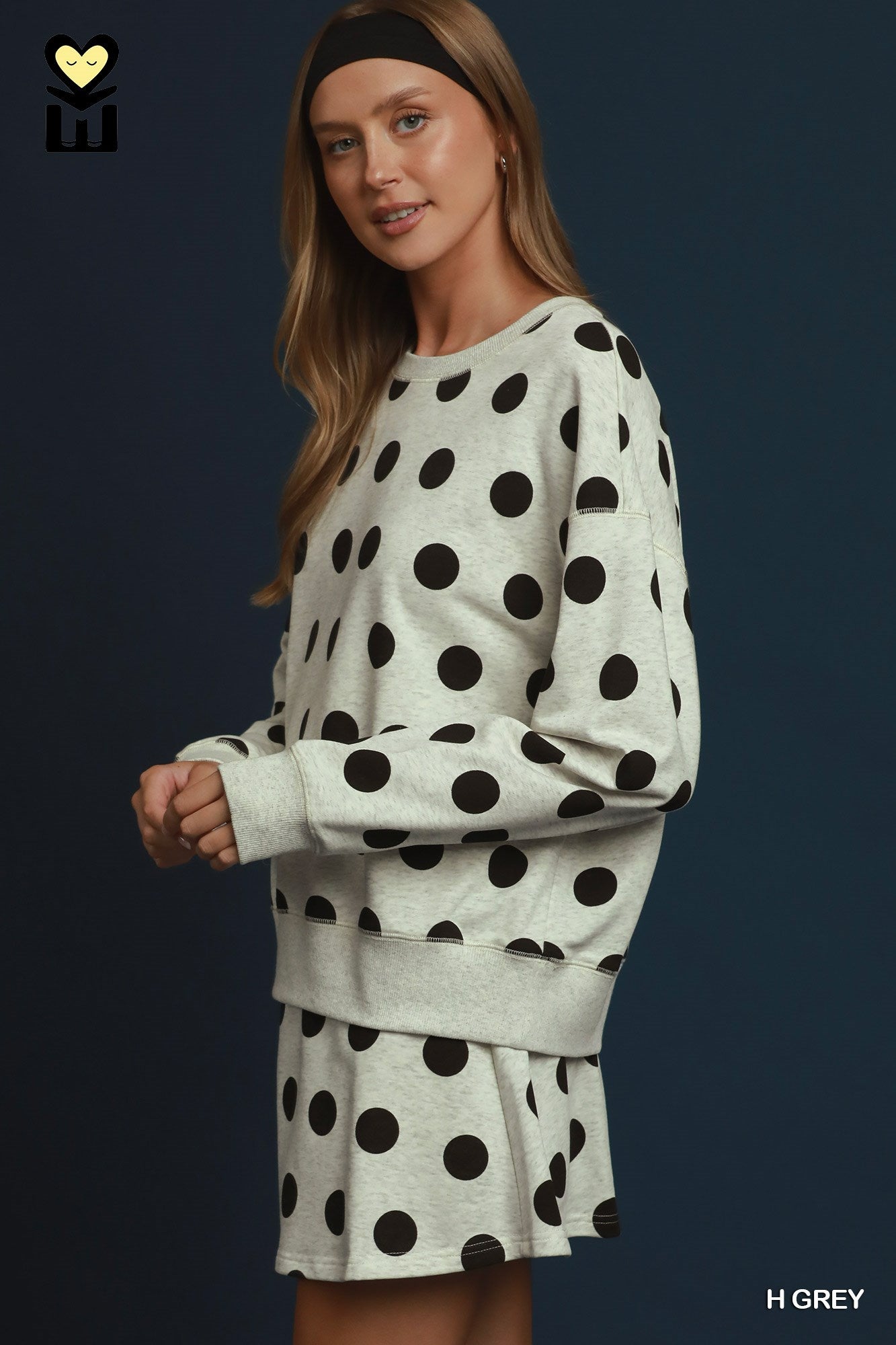 MOHMe by Umgee Polka Dot Sky Pullover