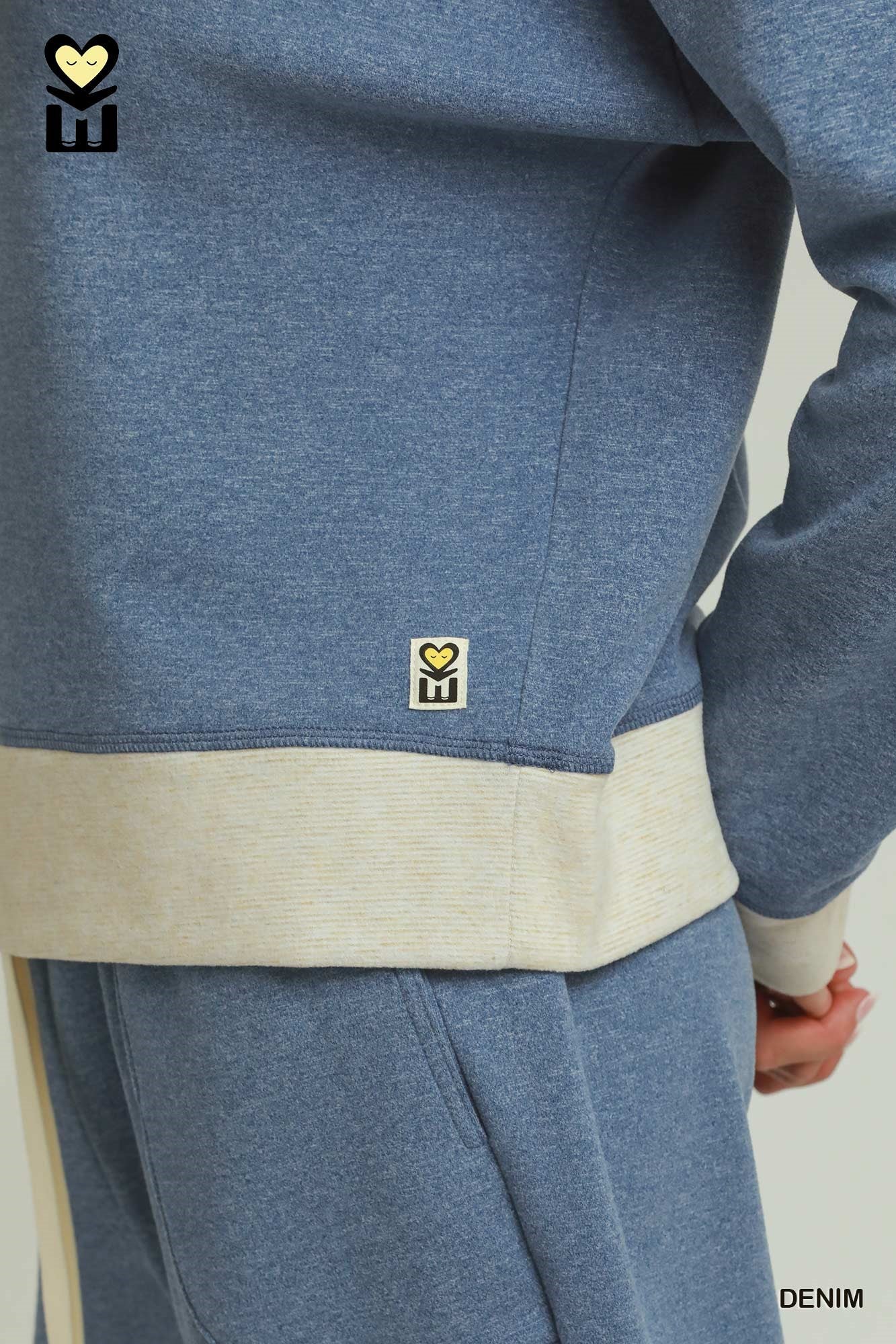 MOHMe by Umgee Fleece Contrast Banded Pullover