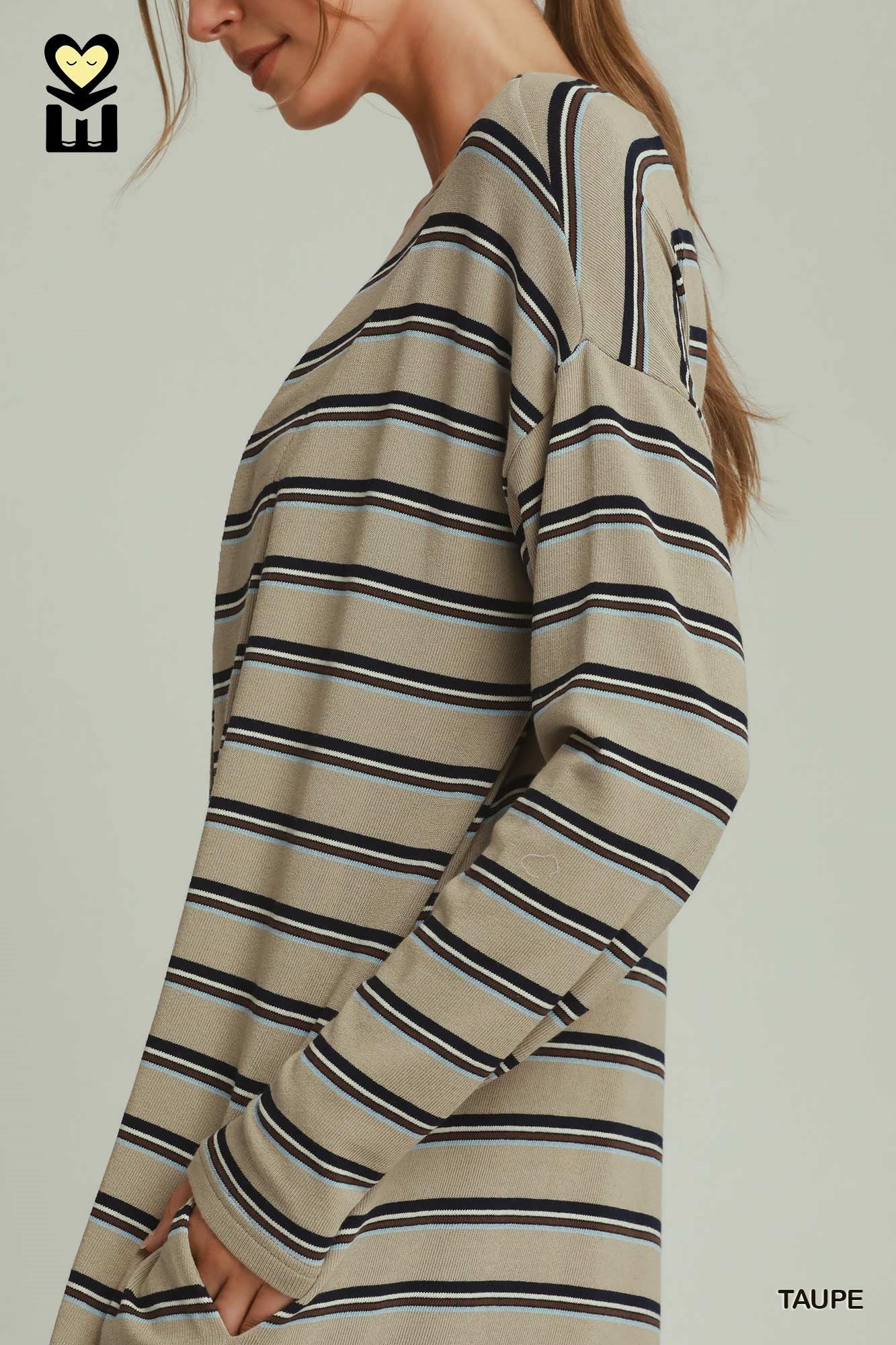 MOHMe by Umgee Stripe Long Cardigan