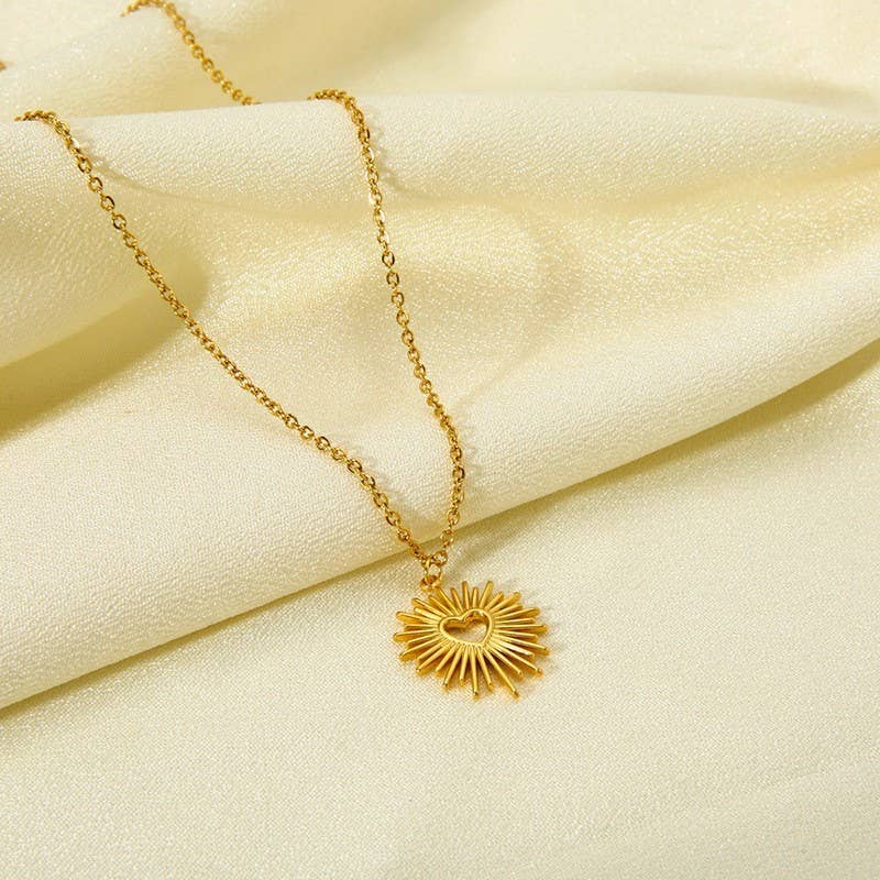 18K STAINLESS STEEL TARNISH FREE HEART NECKLACE | 40NK9541