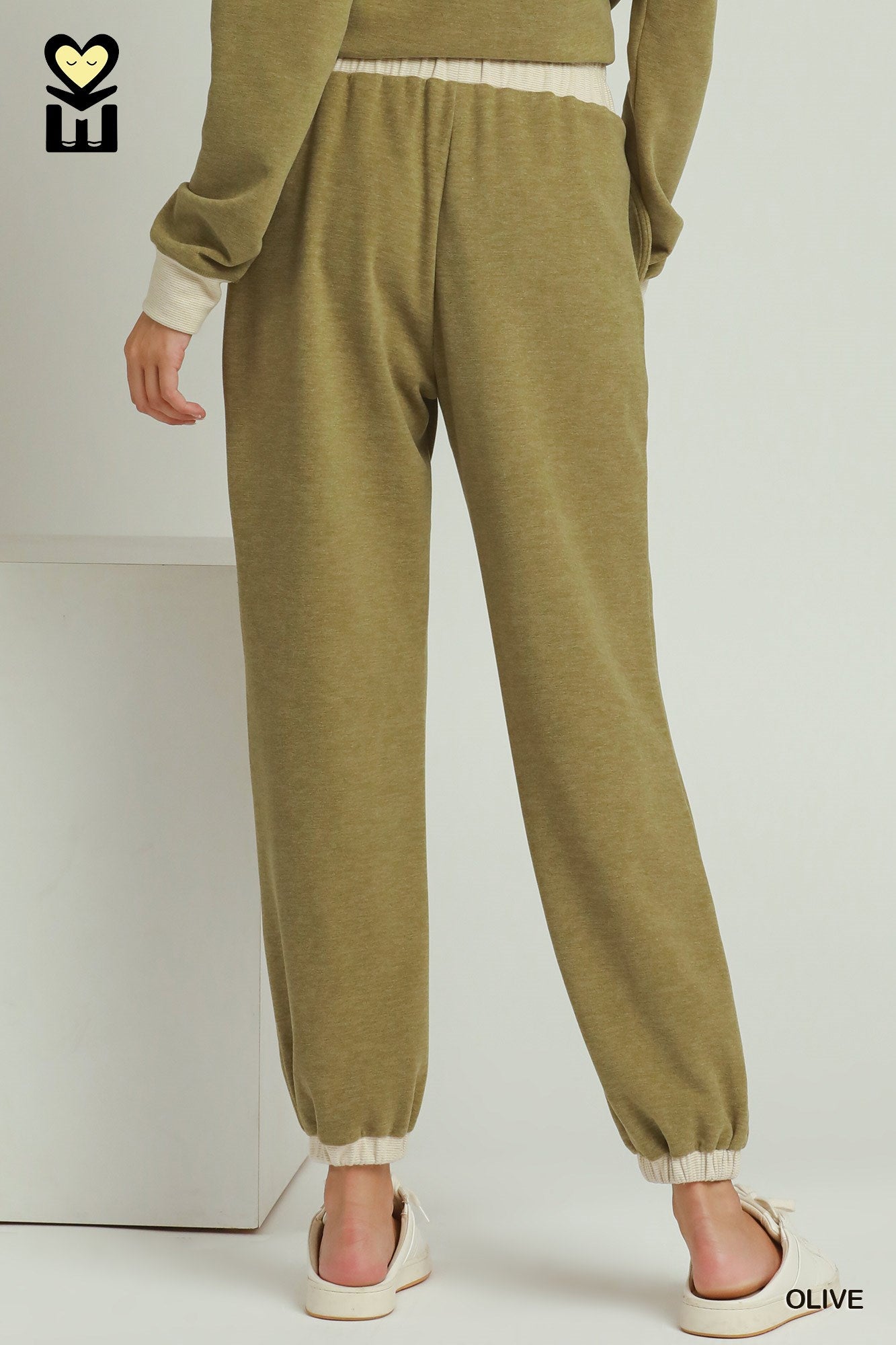 MOHMe by Umgee DreamPlush Fleece Contrast Jogger