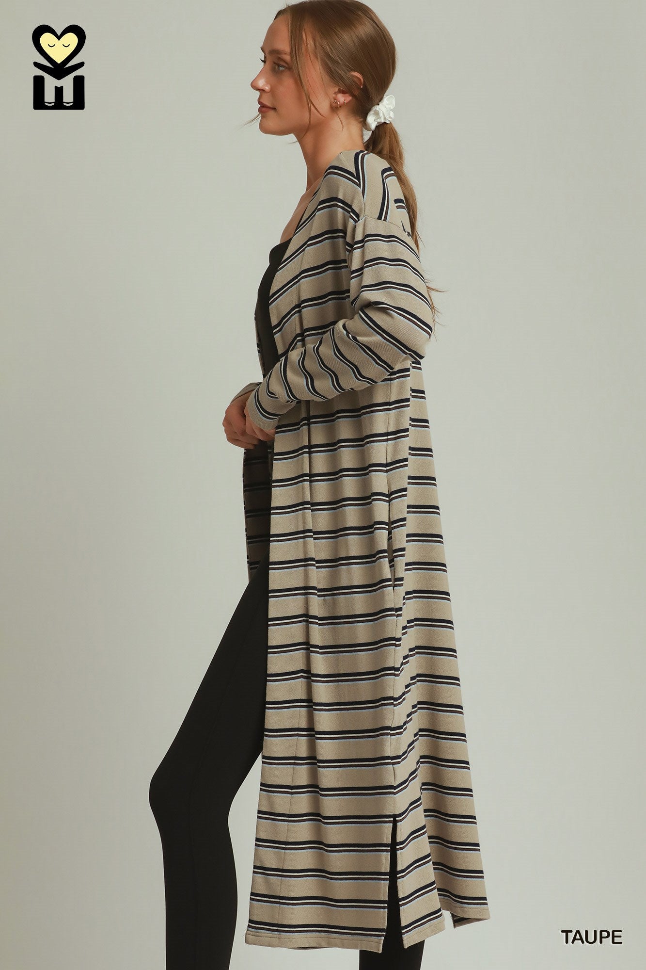 MOHMe by Umgee Stripe Long Cardigan