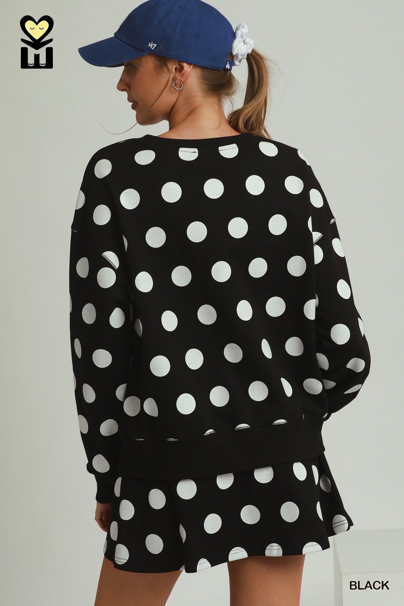 MOHMe by Umgee Polka Dot Sky Pullover