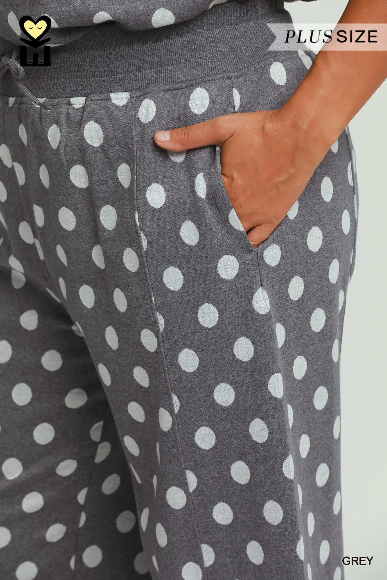 MOHMe by Umgee Polka Dot Barrel Pants - Curvy & Confident