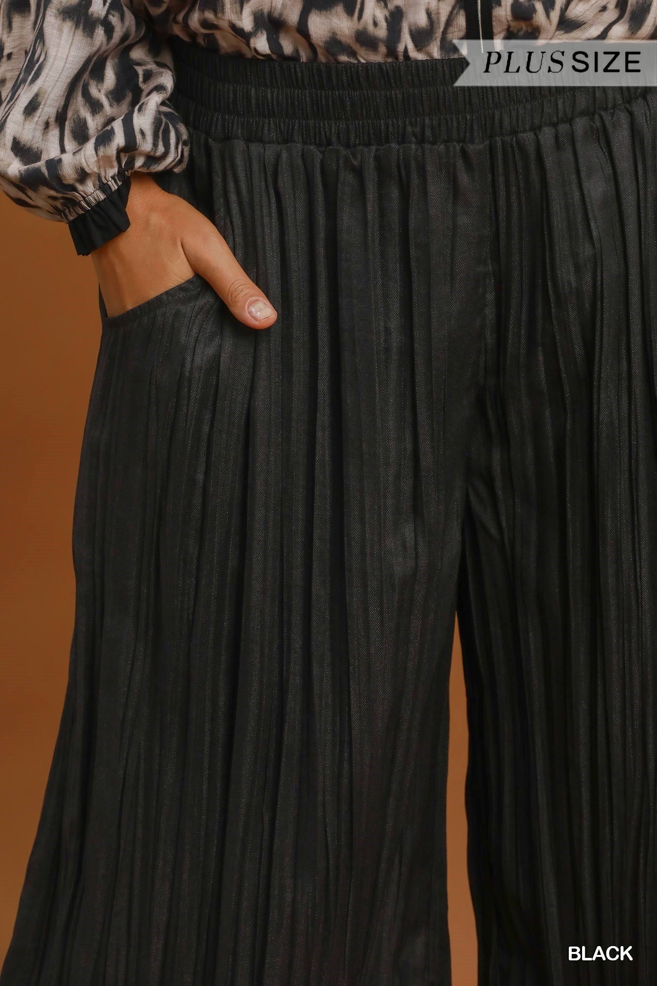 Umgee Pleated Wide Leg Pants