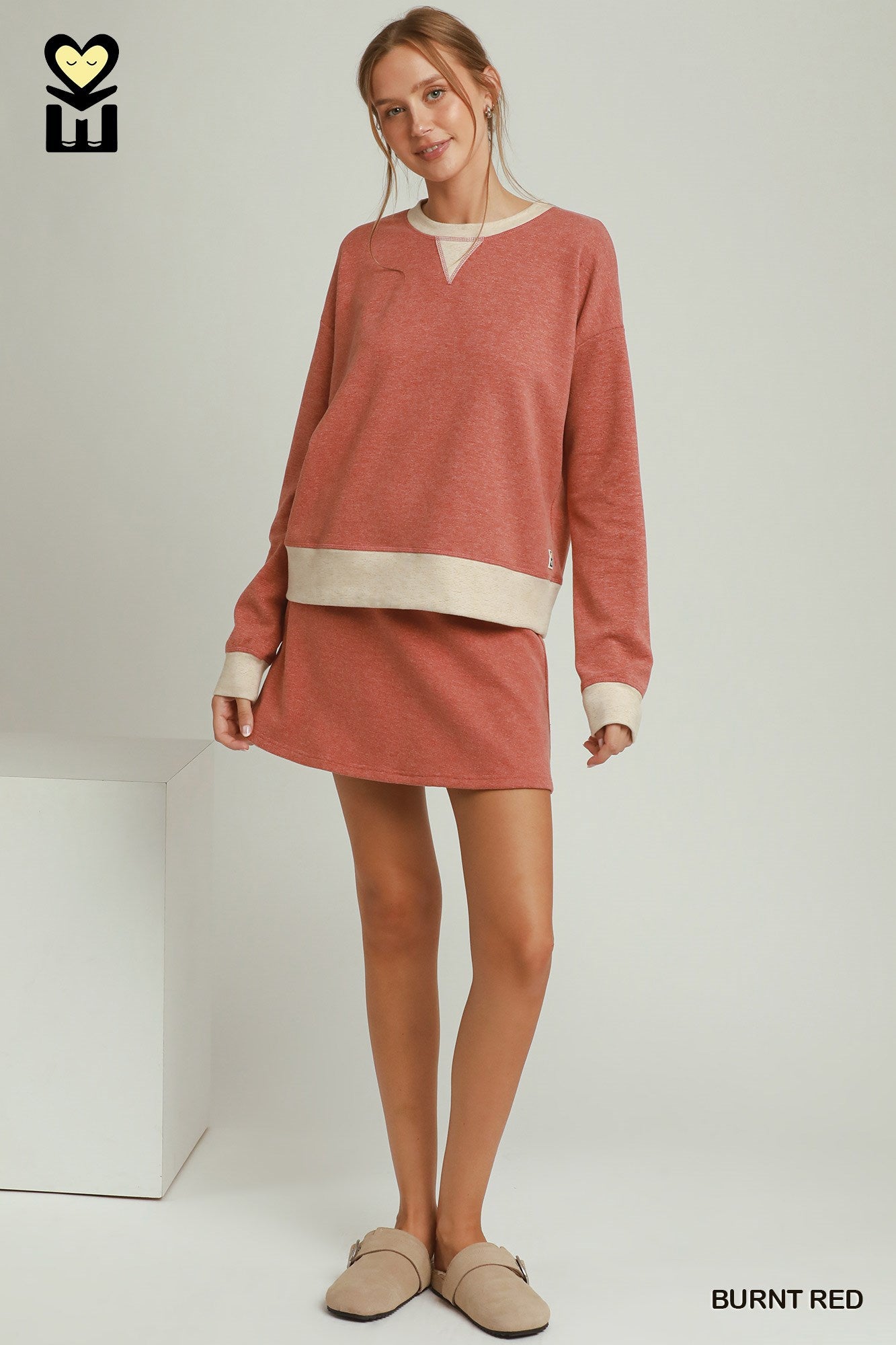 MOHMe by Umgee DreamPlush Contrast Color Skort