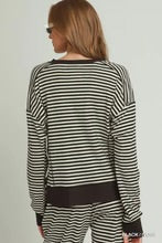 MOHMe by Umgee Tencel Fleece Stripe Crewneck & Jogger Pant Set