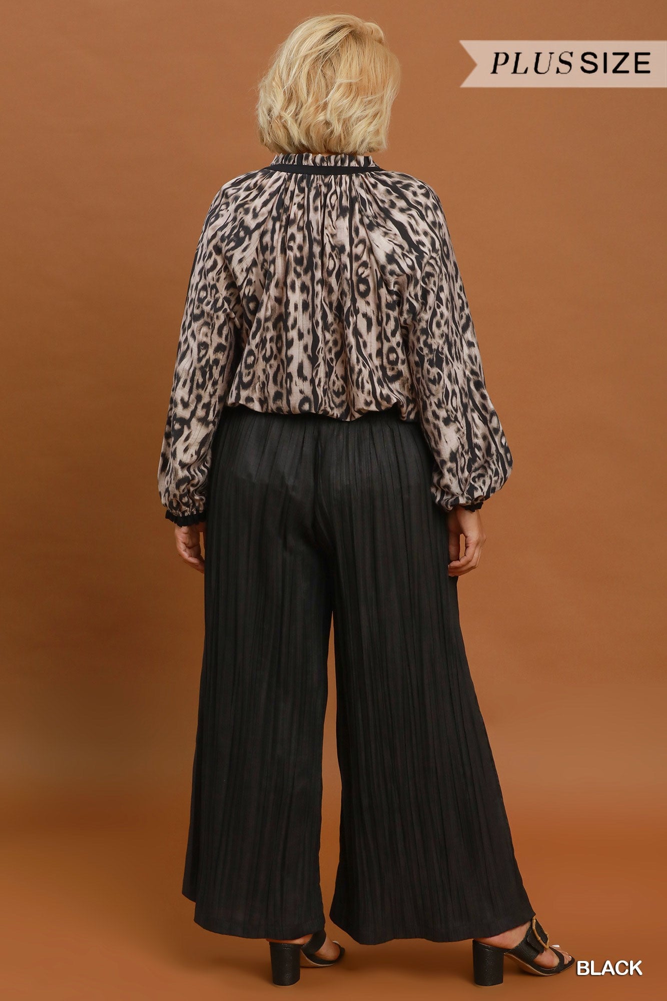 Umgee Pleated Wide Leg Pants
