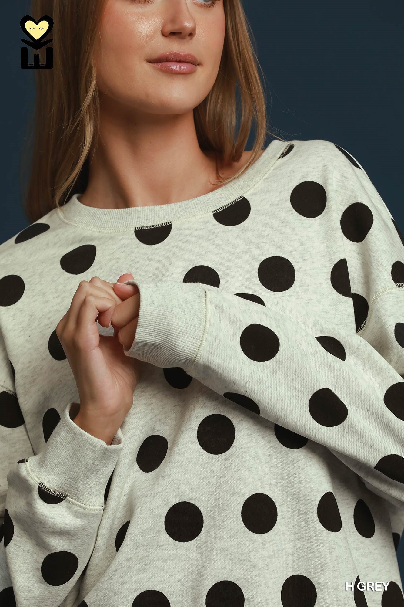 MOHMe by Umgee Polka Dot Sky Pullover