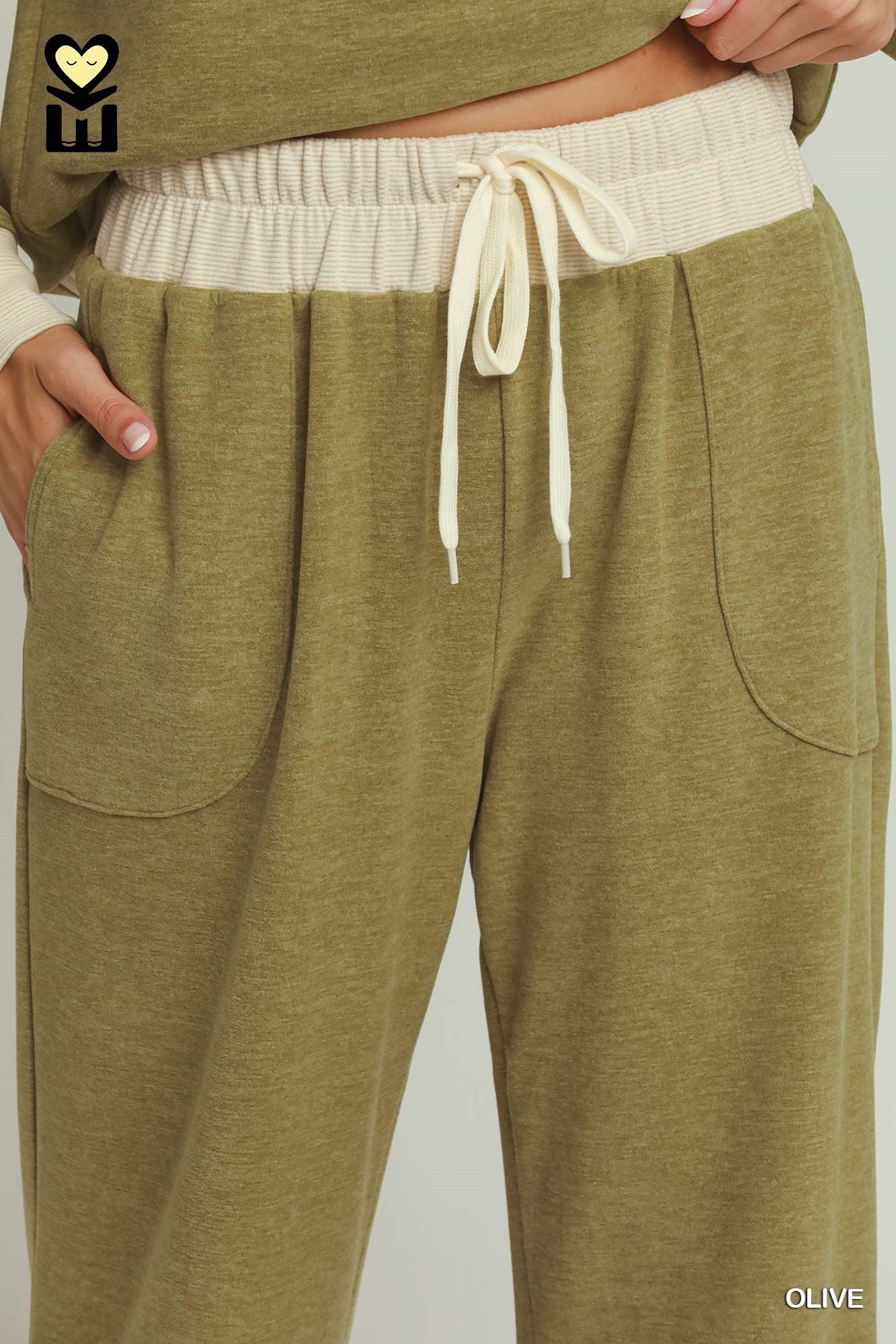 MOHMe by Umgee DreamPlush Fleece Contrast Jogger