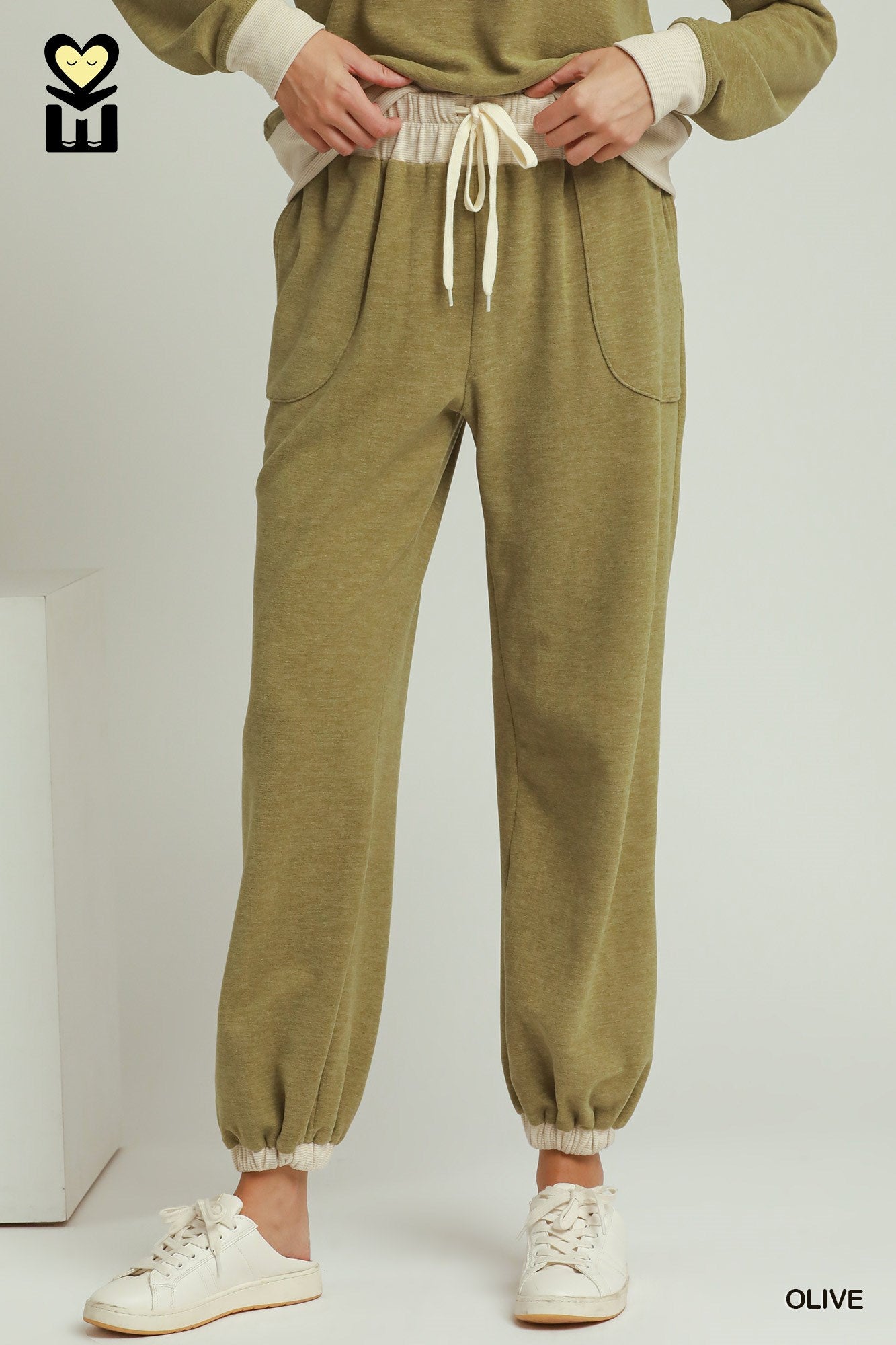 MOHMe by Umgee DreamPlush Fleece Contrast Jogger
