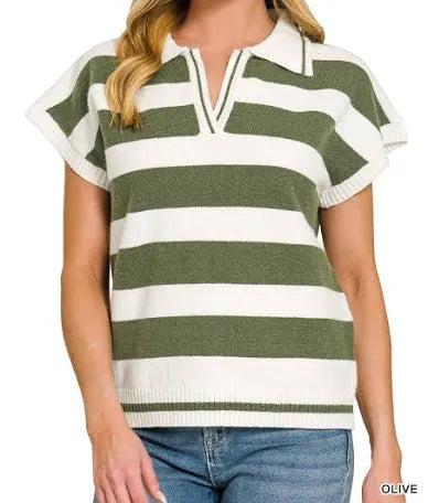 Zenana Striped Sweater