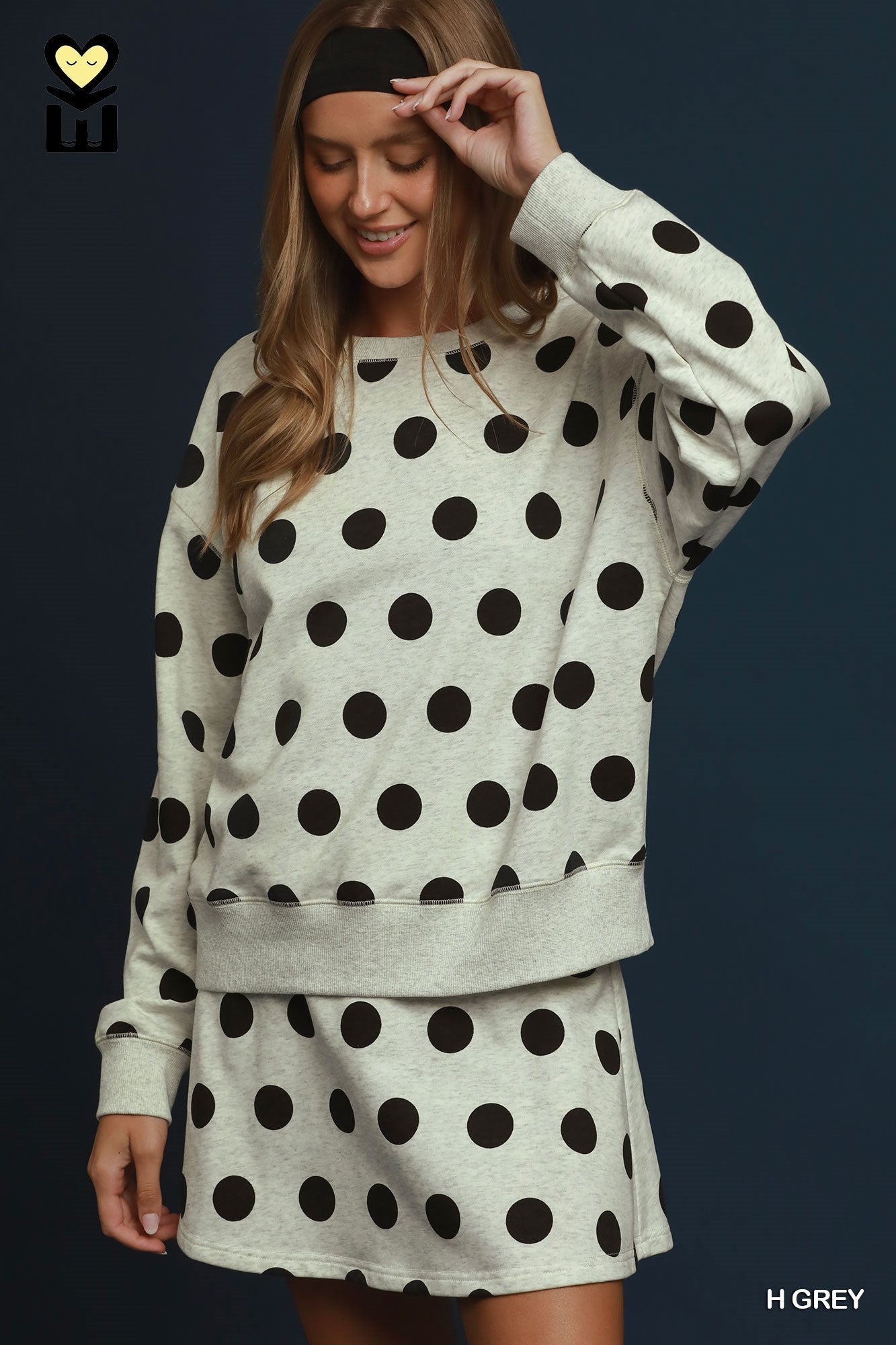 MOHMe by Umgee Polka Dot Sky Pullover