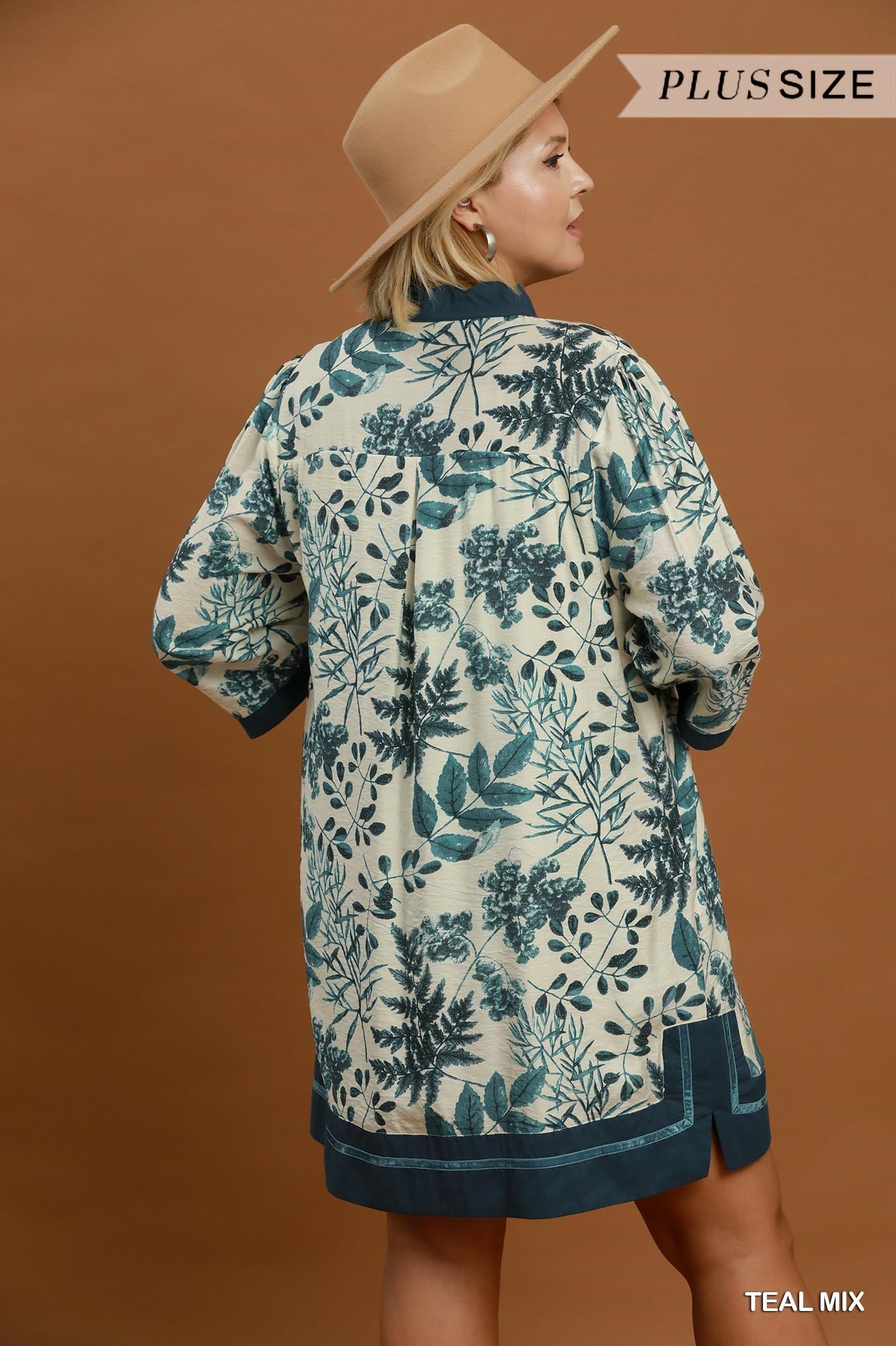 Umgee Botanical Print Shift Dress