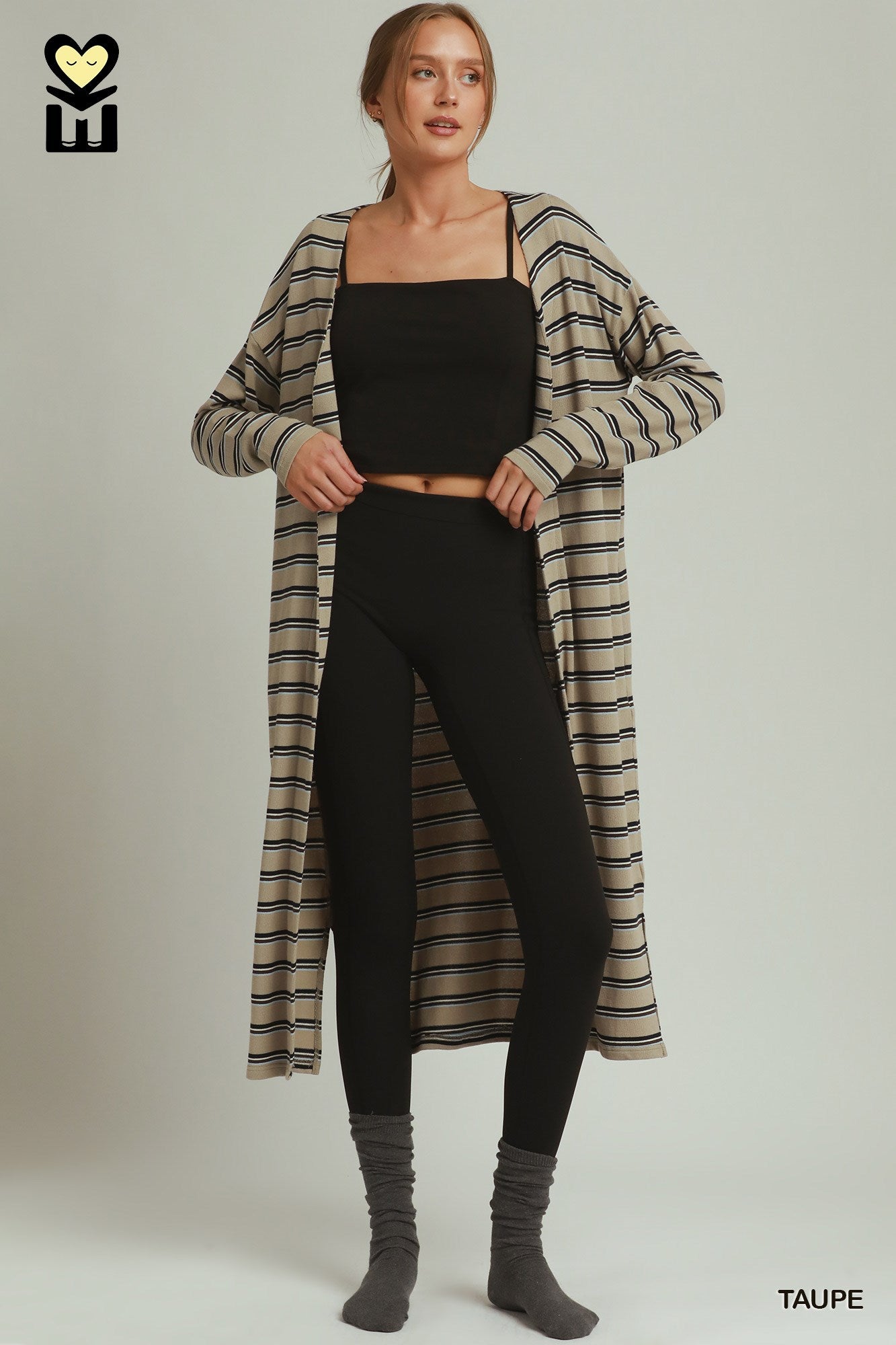 MOHMe by Umgee Stripe Long Cardigan