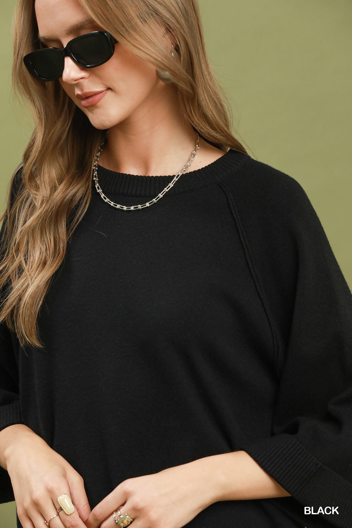 Umgee Crewneck Pullover Sweater