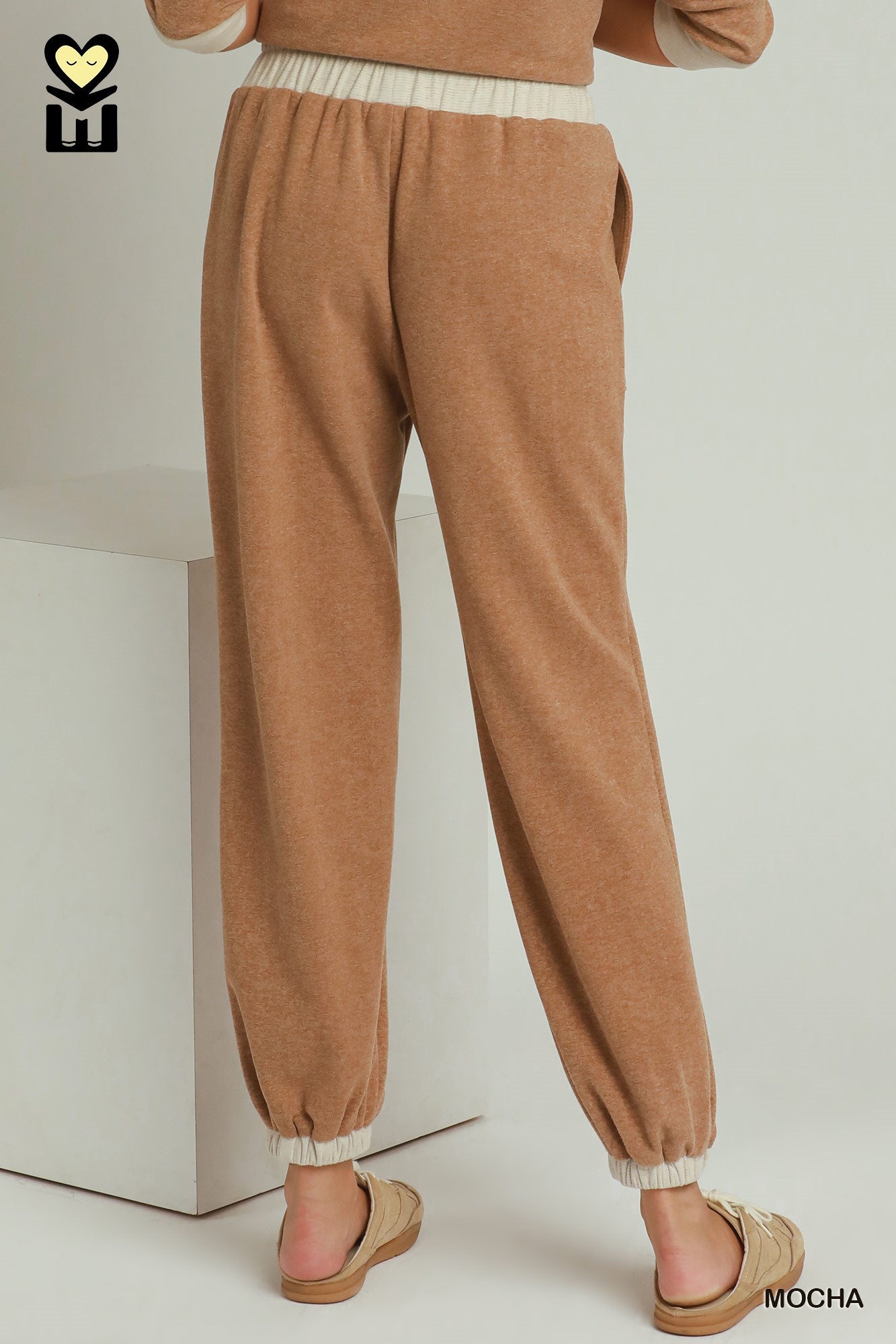 MOHMe by Umgee DreamPlush Fleece Contrast Jogger