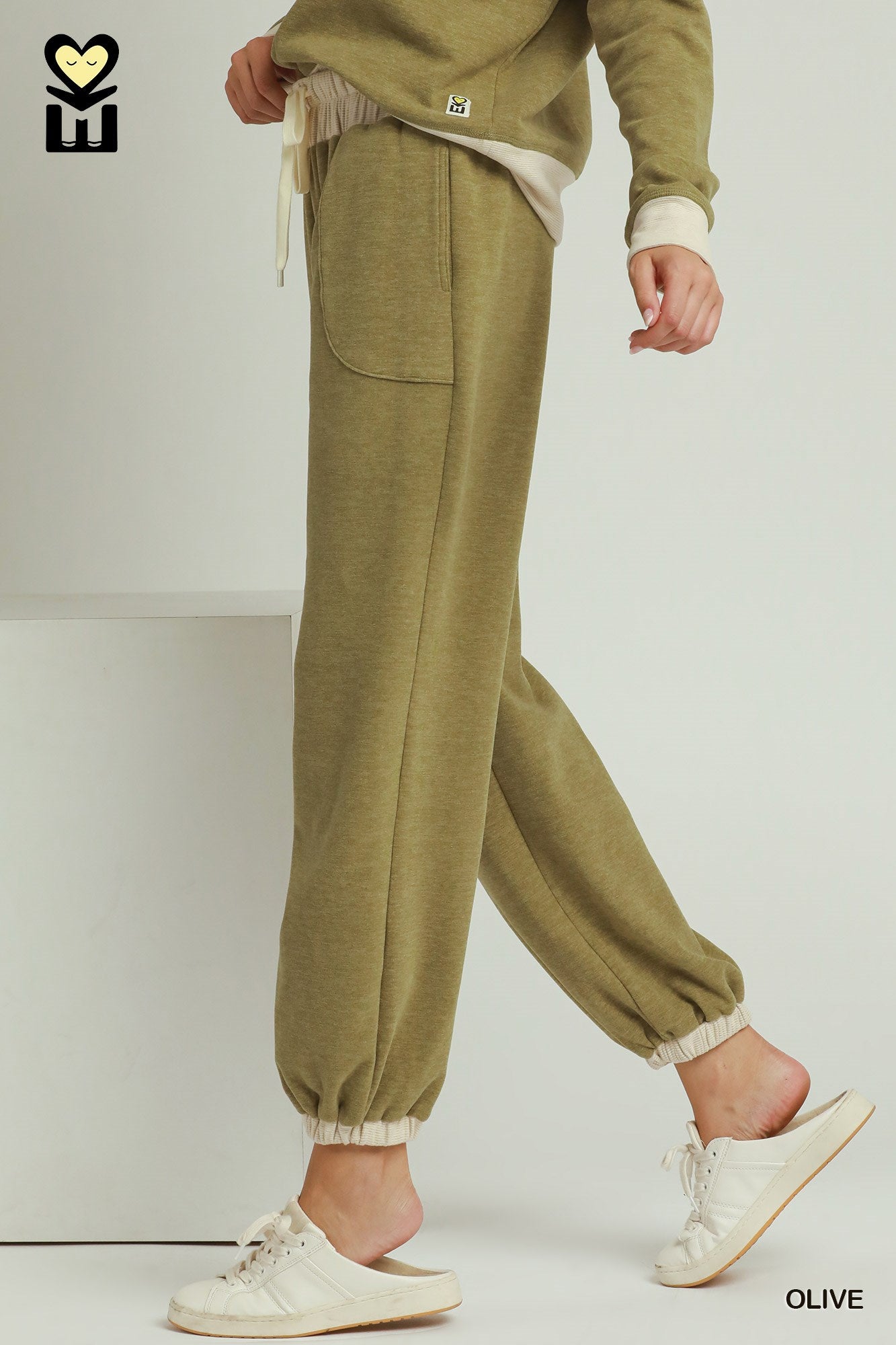 MOHMe by Umgee DreamPlush Fleece Contrast Jogger