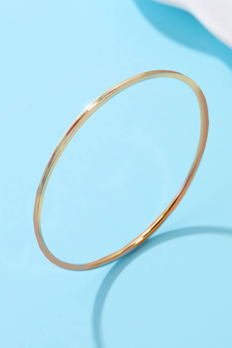 18K NON-TARNISH WATERPROOF STAINLESS STEEL BANGLE