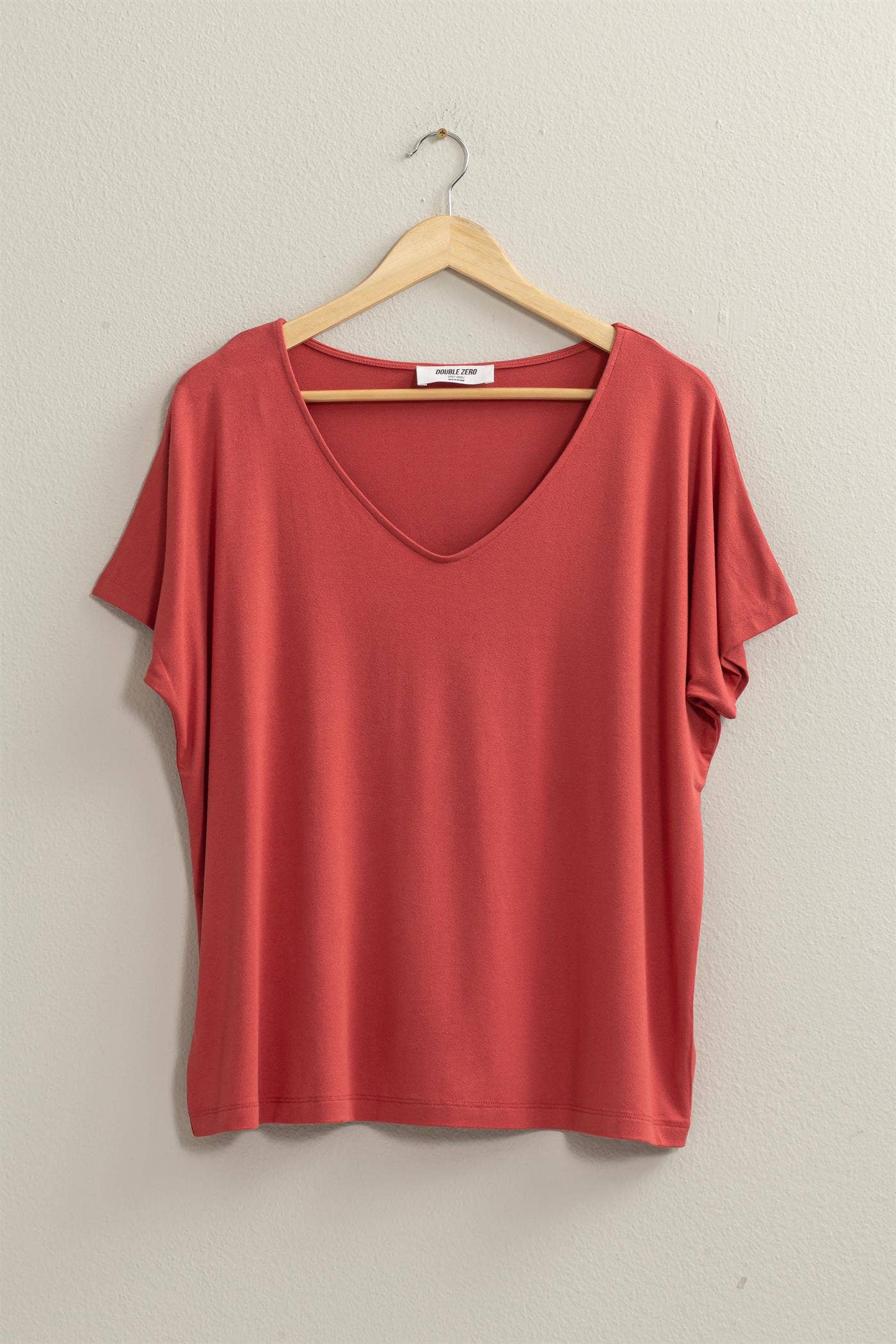 V Neck Dolman Short Sleeve Top