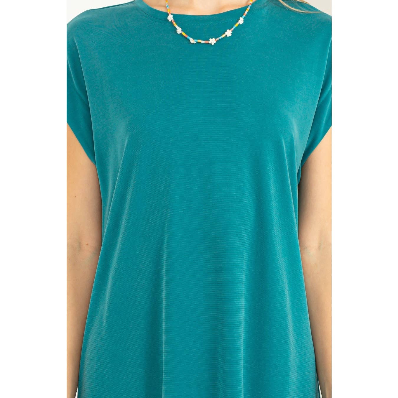 Lazy Day Dolman Short Sleeves Midi Dress